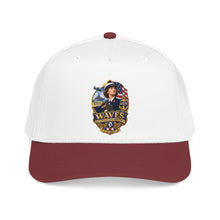 Load image into Gallery viewer, Mid Profile Baseball Cap - WAVES - Women Accepted for Volunteer Emergency Service WWII - 3D - Enhanced
