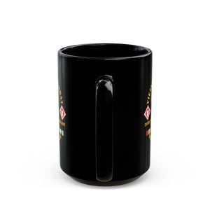 Black Mug (11oz, 15oz) - Vietnam Combat Veteran w 20th Engineer Brigade  SSI - Dong Tam X 300