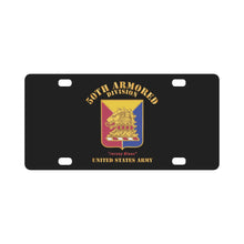 Load image into Gallery viewer, Army - DUI - 50th Armored Division - Jersey Blues - US Army X 300 Classic License Plate
