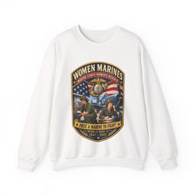 Load image into Gallery viewer, Crewneck Sweatshirt - Women Marines - Marine Corps Womens Reserve - WWII - 3D - Enhanced

