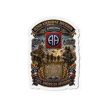 Load image into Gallery viewer, Die-Cut Magnet - Army  - 82nd Airborne Division - WWII to NOW - All American Division - 3D - Enhanced
