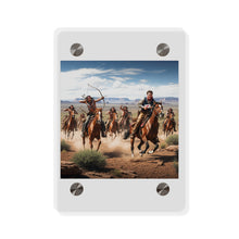 Load image into Gallery viewer, Acrylic Wall Art Panel - Apache Indians attacking a Pony Express Rider
