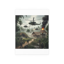 Load image into Gallery viewer, Indoor and Outdoor Silk Posters - Vietnam Village Helicopter Assault
