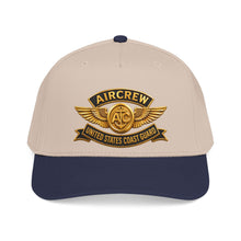 Load image into Gallery viewer, Mid Profile Baseball Cap - USCG - Aircrew Badge w txt - 3D - Enhanced
