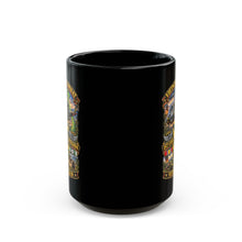 Load image into Gallery viewer, Black Mug  (15oz) - Army - Vietnam Combat Cavalry Veteran w 1st Cav Div SSI  Big Helo - 3D - Enhanced

