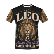 Load image into Gallery viewer, Leo - royal energy and confidence Men's All Over Print Crew Neck T-Shirt
