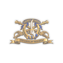 Load image into Gallery viewer, Kiss-Cut Stickers - Army - 7th Cavalry Regiment w Br - Ribbon - 3D - Enhanced

