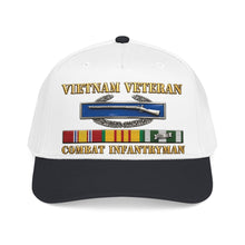 Load image into Gallery viewer, Mid Profile Baseball Cap - Army - Vietnam Veteran - Cbt Infantryman w CIB VN SVC - 3D X 300

