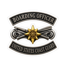 Load image into Gallery viewer, Kiss-Cut Stickers - USCG - Boarding Officer w txt - 3D - Enhanced
