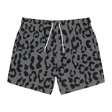 Load image into Gallery viewer, Swim Trunks - Leopard Camouflage - Battleship Color
