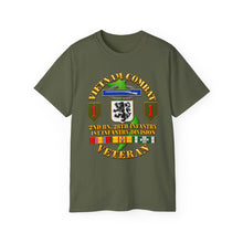 Load image into Gallery viewer, Unisex Ultra Cotton Tee - Vietnam Veteran Combat - 2nd Bn, 28th Infantry - 1st ID - with VN SVC - 3D - Transparent
