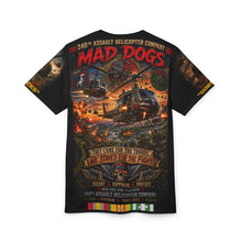 Load image into Gallery viewer, 240th Assault Helicopter Company Tribute Tee — "Greyhounds and MadDogs at War"
