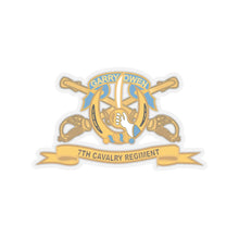 Load image into Gallery viewer, Kiss-Cut Stickers - Army  - 7th Cavalry Regiment w Br - Ribbon X 300
