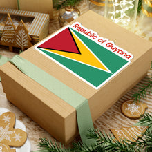 Load image into Gallery viewer, Kiss-Cut Stickers - Flag - Republic of Guyana w Republic of Guyana X 300
