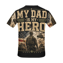 Load image into Gallery viewer, My dad is my hero Men's All Over Print Crew Neck T-Shirt
