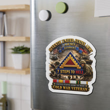 Load image into Gallery viewer, Die-Cut Magnet - Army -  7th Unites States Army - 7 Steps to Hell w Germany Tab - SS w COLD WAR SVC - 3D - Enhanced

