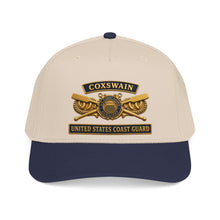 Load image into Gallery viewer, Mid Profile Baseball Cap - USCG - Coxswain - Auxiliary w txt - 3D - Enhanced

