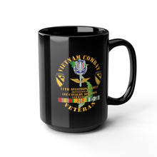 Load image into Gallery viewer, Black Mug (11oz/15oz) - Army - Vietnam Combat Cavalry Veteran w 11th Aviation Group - 1st Cav Div X 300
