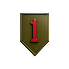 Load image into Gallery viewer, Kiss-Cut Stickers - Army - SSI - 1st Infantry Division wo txt - 3D - Enhanced
