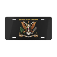 Load image into Gallery viewer, License Plate - 60th Infantry Regiment COA with Eagle with Text - 3D - Enhanced X 300
