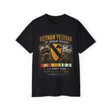 Load image into Gallery viewer, 1st Cavalry Division - The First Team - Vietnam Veteran – The Vietnam Soldier – 1961–1975 – Military Service Tribute T-Shirt
