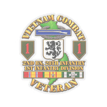 Load image into Gallery viewer, Kiss-Cut Stickers - Vietnam Veteran Combat - 2nd Bn, 28th Infantry - 1st ID - with VN SVC - 3D - Transparent
