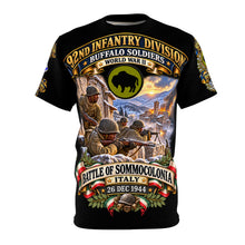 Load image into Gallery viewer, 92nd Infantry Division (Buffalo Soldiers) - Battle for Sommocolonia, Italy, on December 26, 1944 - Tribute Tee - “Defending Allied forces in the Serchio Valley, Italy”
