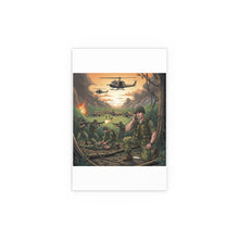 Load image into Gallery viewer, Indoor and Outdoor Silk Posters - Vietnam Patrol Fire Fight Requesting Medevac
