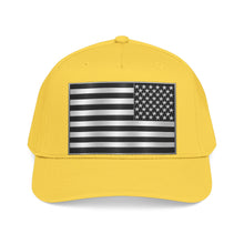 Load image into Gallery viewer, Mid Profile Baseball Cap - Flag - United States - Black and White - 3D - Enhanced
