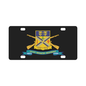 Army - 201st Infantry Regiment - w Br - Ribbon X 300 Classic License Plate