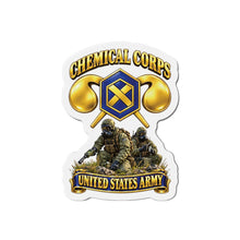 Load image into Gallery viewer, Die-Cut Magnet - Army - Chemical Corps w Scene - 3D - Enhanced
