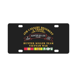 Army - F Troop 4th Cav - Hunter Killer w Vietnam War SVC Classic License Plate