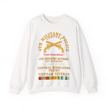 Load image into Gallery viewer, Crewneck Sweatshirt - Army - 4th Military Police Co, - Iron Guardians - 4th Infantry Div - Vietnam Veteran w VN Service X 300
