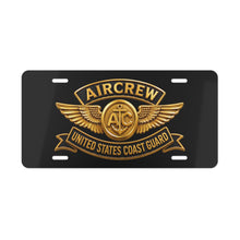 Load image into Gallery viewer, License Plate - USCG - Aircrew Badge w txt - 3D - Enhanced
