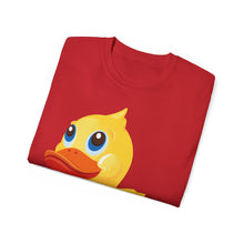 Load image into Gallery viewer, Unisex Ultra Cotton Tee - Yellow Rubber Duck - Oblique Left Front X 300
