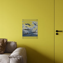 Load image into Gallery viewer, Acrylic Wall Art Panel - German jet fighters attacking US bombing formations
