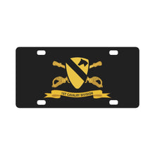 Load image into Gallery viewer, Army - 1st Cavalry Division - SSI wo White Border w Br - Ribbon Classic License Plate
