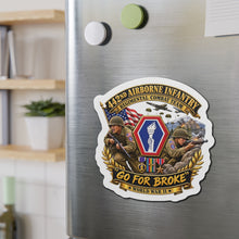 Load image into Gallery viewer, Die-Cut Magnet - Army - 442nd Airborne Infantry Regimental Combat Team - 3D - Enhanced with EUR WWII SVC

