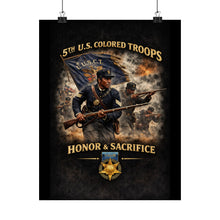 Load image into Gallery viewer, Matte Poster - Honoring the 5th USCT, 1864 - Right
