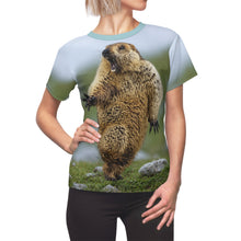 Load image into Gallery viewer, Women's Cut &amp; Sew Tee (AOP) - Alert Marmot Alpine Meadow Women's Tee
