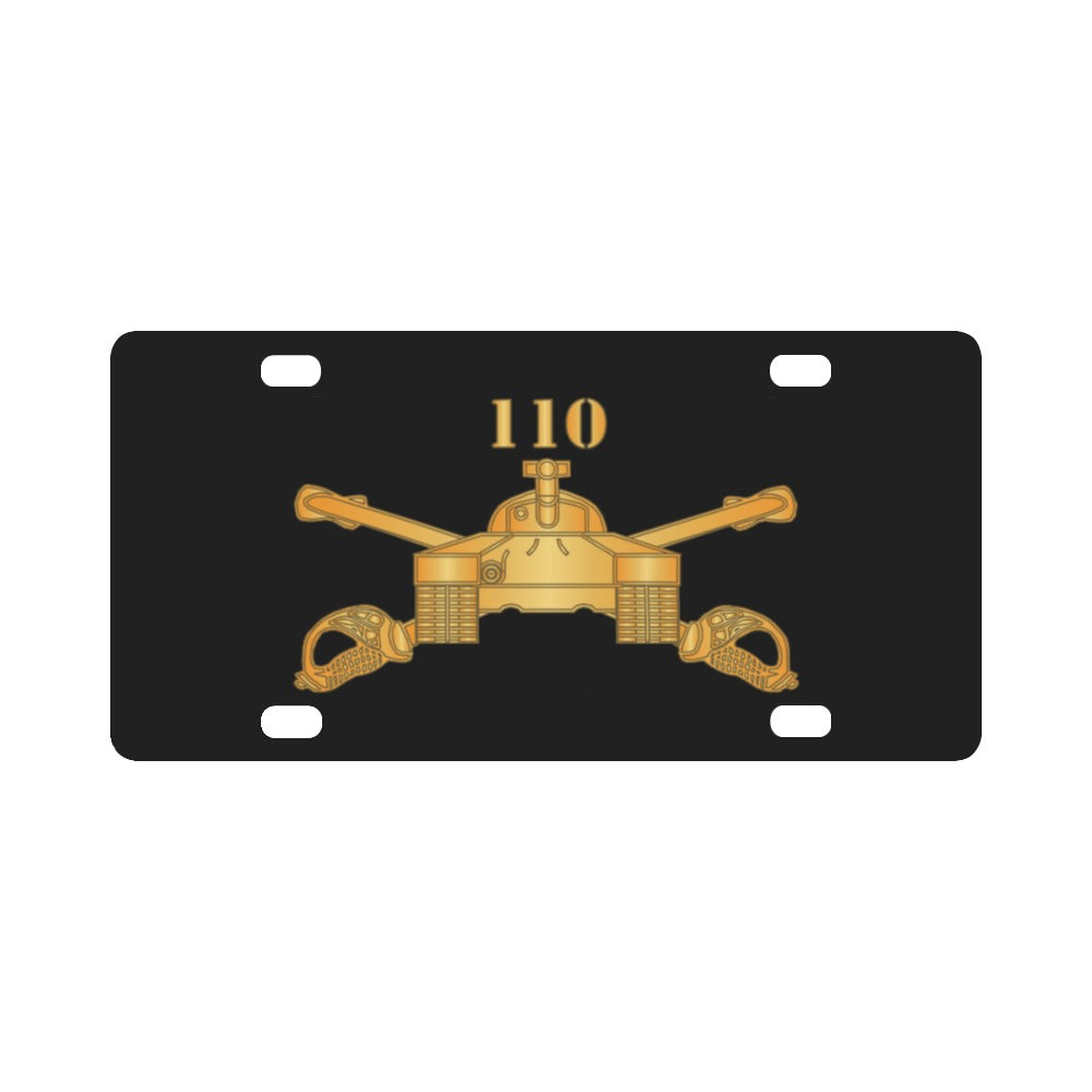 110th Armor Regiment - AR Branch wo Txt X 300 Classic License Plate