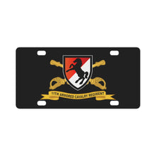 Load image into Gallery viewer, Army - 11th Armored Cavalry Regiment - SSI w Br - Ribbon X 300 Classic License Plate
