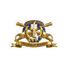 Load image into Gallery viewer, Kiss-Cut Stickers - Army - 7th Cavalry Regiment w Br - Ribbon - 3D - Enhanced
