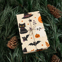 Load image into Gallery viewer, Gift Wrap Paper — Kawaii Halloween pattern with cute creatures
