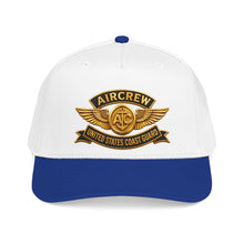 Load image into Gallery viewer, Mid Profile Baseball Cap - USCG - Aircrew Badge w txt - 3D - Enhanced
