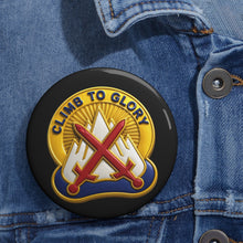 Load image into Gallery viewer, Custom Pin Buttons - Army - DUI - 10th Mountain Division wo txt - 3D - Enhanced
