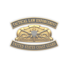 Load image into Gallery viewer, Kiss-Cut Stickers - USCG - Tactical Law Enforcement w txt - 3D - Enhanced
