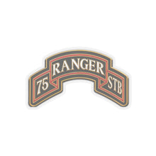 Load image into Gallery viewer, Kiss-Cut Stickers - Army - 75th Ranger Regiment - STB - Ranger Scroll - 3D - Enhanced
