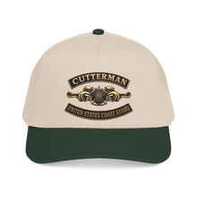 Load image into Gallery viewer, Mid Profile Baseball Cap - USCG - Cutterman - Auxiliary w txt - 3D - Enhanced
