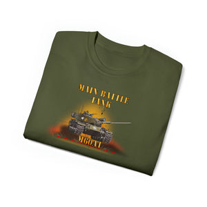 Unisex Ultra Cotton Tee - Main Battle Tank - M60A1 w Fire- Right Face